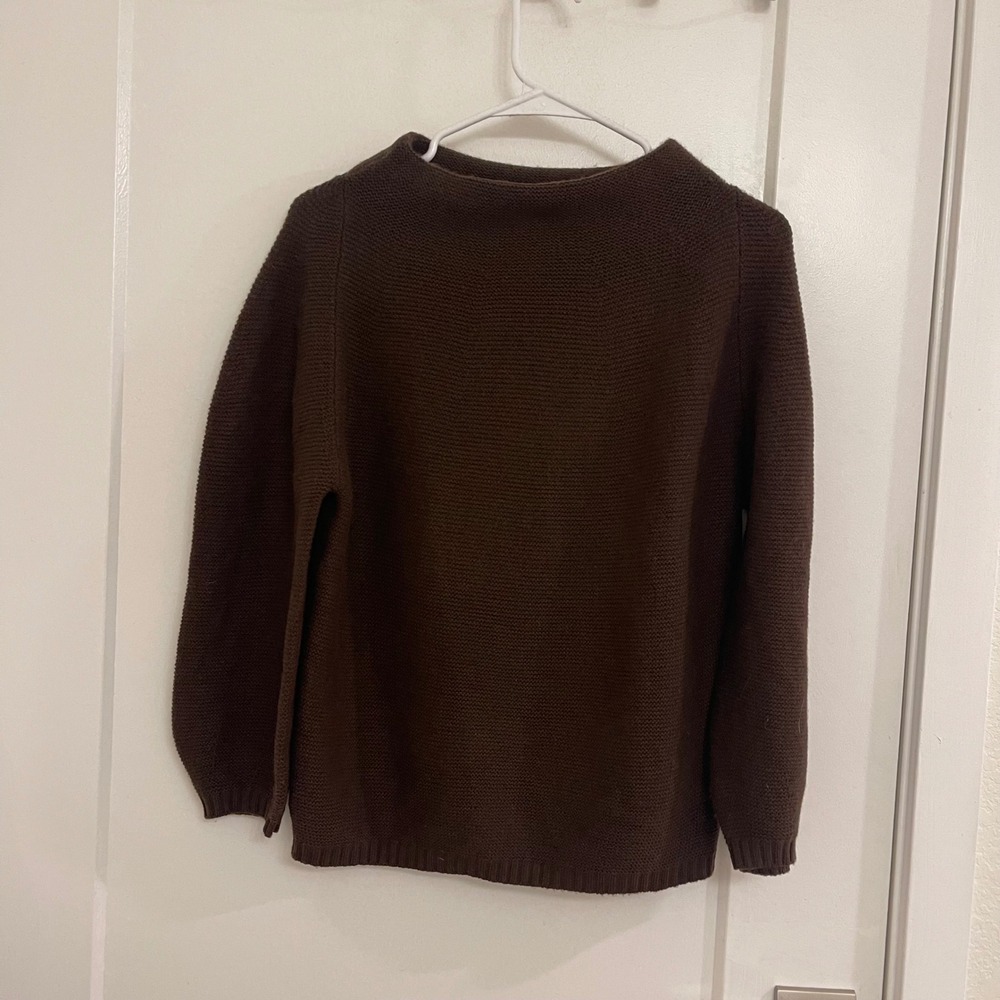 The Reset R Label Cashmere Wool Brown Sweater Turtleneck Minimalist Chic